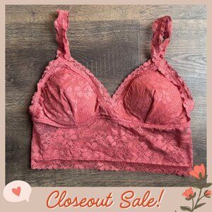 Junior’s Lace Bralette Dusty Pink Rose size L